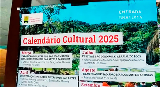 Newsletter Notícias do Parque 20250312 Venha para o primeiro evento do calendário cultural de 2025! - CALENDÁRIO DE EVENTOS